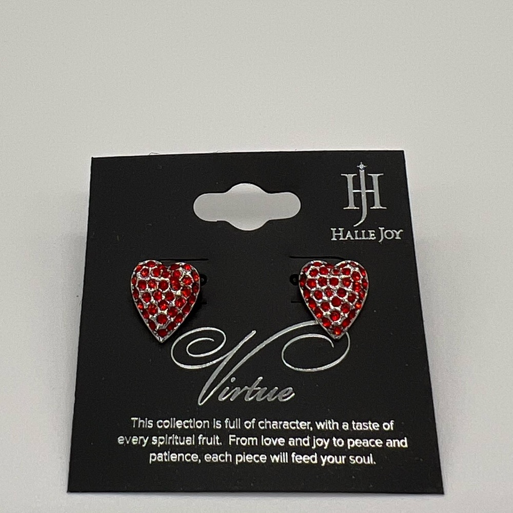 Halle Joy Red Rhinestone Earrings